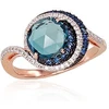 Diamond Sky Jewelry Auksinis žiedas su deimantais, topazais ir safyrais „Constellation II“