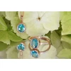 Diamond Sky Jewelry Auksinis žiedas su deimantais ir topazais „Femme Fatale“
