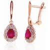 Diamond Sky Jewelry Auksiniai auskarai su deimantais ir rubinais „Renaissance II“