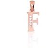 Diamond Sky Jewelry Auksinis raidės pakabukas su cirkoniais „F III“