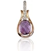 Diamond Sky Jewelry Auksinis pakabukas su deimantais ir ametistais „Grakštumas“