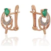 Diamond Sky Jewelry Auksiniai auskarai su deimantais ir smaragdais „Groteks V“