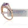 Diamond Sky Jewelry Auksinis žiedas su deimantais ir ametistais „Princess III“