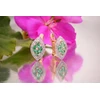 Diamond Sky Jewelry Auksiniai auskarai su deimantais ir smaragdais „Aleksandrija IV“