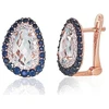 Diamond Sky Jewelry Auksiniai auskarai su deimantais, topazais ir safyrais „Charlotte II“