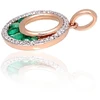 Diamond Sky Jewelry Auksinis pakabukas su deimantais ir smaragdais „Atėnė“