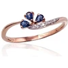Diamond Sky Jewelry Auksinis žiedas su deimantais ir safyrais „Imperatoriaus Karūna IV“