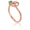Diamond Sky Jewelry Auksinis žiedas su deimantais ir smaragdais „Grotex III“