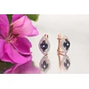Diamond Sky Jewelry Auksiniai auskarai su deimantais ir safyrais „Aleksandrija V“