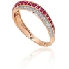 Diamond Sky Jewelry Auksinis žiedas su deimantais ir rubinais „Roxana IV“