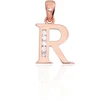 Diamond Sky Jewelry Auksinis raidės pakabukas su cirkoniais „R III“