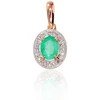 Diamond Sky Jewelry Auksinis pakabukas su deimantais ir smaragdais „Sofia VII“