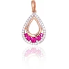 Diamond Sky Jewelry Auksinis pakabukas su deimantais ir rubinais „Atėnė V“