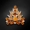 Diamond Sky Jewelry Segė moterims DiamondSky „Kristalo Šakelė II (Light Amber / Topaz / Golden Shadow)“ su Swarovski kristalais