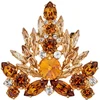 Diamond Sky Jewelry Segė moterims DiamondSky „Kristalo Šakelė II (Light Amber / Topaz / Golden Shadow)“ su Swarovski kristalais