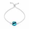 Diamond Sky Jewelry Sidabrinė apyrankė moterims DiamondSky „Akinantis Spindesys (Bermuda Mėlyna)“