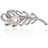 Diamond Sky Jewelry Sidabrinė sagė su cirkoniais ir perlais „Tender Breeze III“