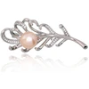Diamond Sky Jewelry Sidabrinė sagė su cirkoniais ir perlais „Tender Breeze“