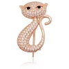Diamond Sky Jewelry Sidabrinė sagė su cirkoniais „Midnight Feline II“
