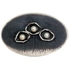 Diamond Sky Jewelry Sidabrinė sagė su perlais „Shadow Garden“