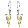 Diamond Sky Jewelry Sidabriniai auskarai „Spike II (Gold Patina)“ su Swarovski® kristalais
