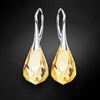 Diamond Sky Jewelry Sidabriniai auskarai „Helix (Golden Shadow)“ su Swarovski® kristalais
