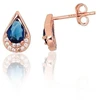 Diamond Sky Jewelry Sidabriniai auskarai su cirkoniais „Sapphire Rain“