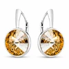 Diamond Sky Jewelry Sidabriniai auskarai „Clarice (Golden Shadow)“ su Swarovski® kristalais