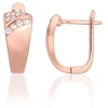 Diamond Sky Jewelry Sidabriniai auskarai su cirkoniais „Golden Cascade III“