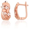 Diamond Sky Jewelry Sidabriniai auskarai su cirkoniais „Auksinė Gėlė III“