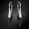 Diamond Sky Jewelry Sidabriniai auskarai „Spike II (Jet)“ su Swarovski® kristalais