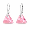 Diamond Sky Jewelry Sidabriniai auskarai moterims DiamondSky „Osiris (Light Rose)“ su Swarovski kristalais