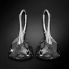 Diamond Sky Jewelry Sidabriniai auskarai „Evening Shine (Sidabrinis Night)“ su Swarovski® kristalais