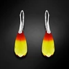 Diamond Sky Jewelry Sidabriniai auskarai „Rainbow Waterfall (Fireopal)“ su Swarovski® kristalais