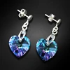 Diamond Sky Jewelry Sidabriniai auskarai „Romantic Heart II (Vitrail Light)“ su Swarovski® kristalais