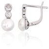 Diamond Sky Jewelry Sidabriniai auskarai su cirkoniais ir perlais „Galos X“