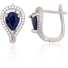 Diamond Sky Jewelry Sidabriniai auskarai su cirkoniais ir safyrais „Vienna III“