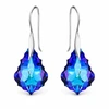 Diamond Sky Jewelry Sidabriniai auskarai moterims DiamondSky „Baroque IV (Heliotrope)„ su Swarovski kristalais