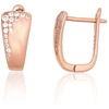 Diamond Sky Jewelry Sidabriniai auskarai su cirkoniais „Golden Cascade II“
