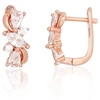 Diamond Sky Jewelry Sidabriniai auskarai su cirkoniais „Golden Symmetry“
