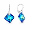 Diamond Sky Jewelry Sidabriniai auskarai „Shimmer (Bermuda Mėlyna)“ su Swarovski® kristalais