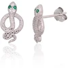Diamond Sky Jewelry Sidabriniai auskarai-vinukai su cirkoniais „Gyvatė“