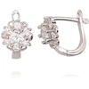 Diamond Sky Jewelry Sidabriniai auskarai su cirkoniais „Akmeninė Gėlė XII“