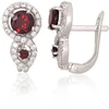 Diamond Sky Jewelry Sidabriniai auskarai su cirkoniais ir granatais „Sophie“