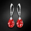Diamond Sky Jewelry Sidabriniai auskarai „Moon Shine (Light Siam)“ su Swarovski® kristalais