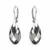 Diamond Sky Jewelry Sidabriniai auskarai moterims DiamondSky „Baroque II (Juodas Diamond Light Chrome)„ su Swarovski kristalais