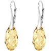 Diamond Sky Jewelry Sidabriniai auskarai „Enchanté (Golden Shadow)“ su Swarovski® kristalais