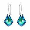 Diamond Sky Jewelry Sidabriniai auskarai „Baroque IV (Bermuda Mėlyna)“ su Swarovski® kristalais