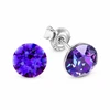 Diamond Sky Jewelry Sidabriniai auskarai moterims DiamondSky „Classic (Heliotrope)“ su Swarovski kristalais