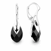 Diamond Sky Jewelry Sidabriniai auskarai „Baroque II (Jet Light Chrome)“ su Swarovski® kristalais